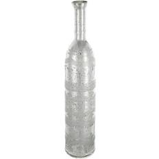 A&B Home Antique Style Glass Flower Etched Vase