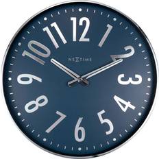 Nextime Alchemy 16 Metal with Shiny Numbers Wall Clock