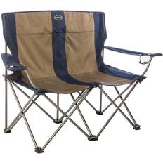 Kamp-Rite Camping Furniture Kamp-Rite Double Folding Chair, Tan/Blue