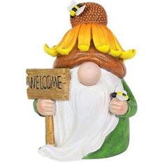 Exhart Solar Color Changing Glow Nose Garden Gnome Sign