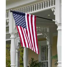 Evergreen American Flag Applique Embroidered House Flag