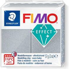 Fimo Hobbymaterial Fimo 6 x Staedtler Modelliermasse effect 57g silber metall