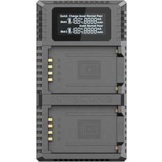 Batterier & Ladere NiteCore FX2 PRO Dual Slot USB Digital Charger Fujifilm NP-T125 Black 6952506492893