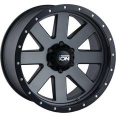 19" - Gray Car Rims Ion Wheels 134 Series, 17x8.5 Wheel with 6x120 Bolt Pattern Matte Gunmetal/Black