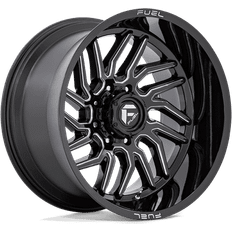 19" - Black Car Rims Fuel Off-Road D807 Hurricane Wheel, 20x9 on Bolt Pattern Gloss Milled