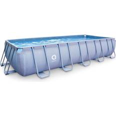 Pools JLeisure Avenli 18 ft.ot x 39.5 in. U Frame Rectangle Above Ground Swimming Pool, Gray