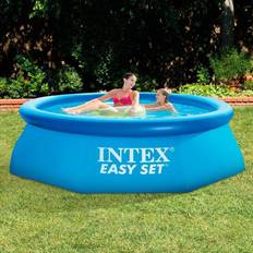 8ft pool with filter Intex 8ft x 30in Easy Set Inflatable Above Ground Polygonal Pool w/ Pump 14 Blue