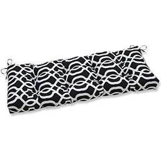 Pillow Perfect Outdoor/Indoor New Geo Bench/Swing Chair Cushions Black, White, Gray