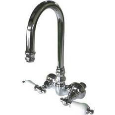 Wall Mounted Basin Faucets Elements Of Design Hot Springs Double Handle Clawfoot Tub Faucet Gray