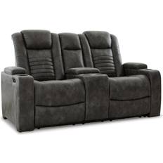 Faux leather reclining sofa Signature Soundcheck Sofa
