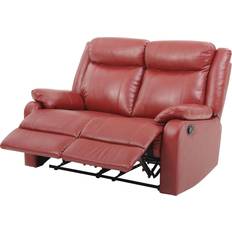 Faux leather reclining sofa Glory Furniture Ward Faux Double Reclining Sofa