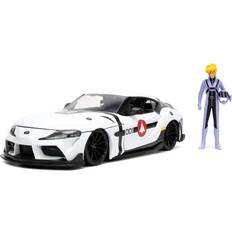 Jada Robotech Hollywood Rides 2020 Toyota Supra 1:24 Scale Die-Cast Metal Vehicle with Roy Fokker Figure