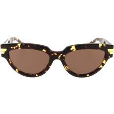 Bottega Veneta Solbriller Bottega Veneta Cat Eye Sunglasses Brown Havana