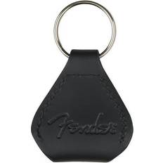 Fender Leather Pick Keychain Black
