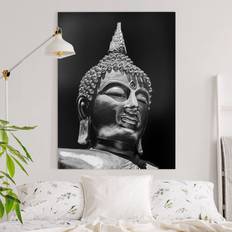 Holz Bilder Buddha Statue Gesicht Bild