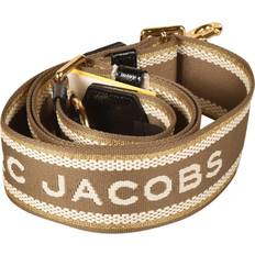 Marc Jacobs Bag Accessories Marc Jacobs The Logo Webbing Strap Beige/Gold