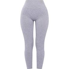 PrettyLittleThing Petite Contour High Waisted Leggings - Grey Marl