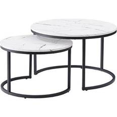 Brown Nesting Tables CorLiving Fort Worth Light Nesting Table