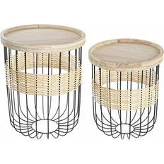 Natur Beistelltische Dkd Home Decor Set of 2 Natural Colonial Nesting Table