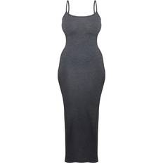 PrettyLittleThing Shape Jersey Strappy Maxi Dress - Charcoal Grey