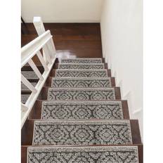 Stair Carpets on sale Non-Slip Farmhouse Stair White, Gray