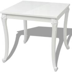White gloss dining table vidaXL High Gloss Dining Table 31.5x31.5"