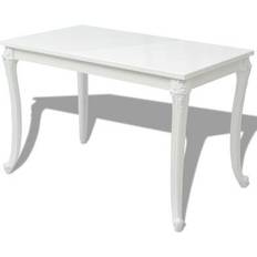 White gloss dining table vidaXL High Gloss Dining Table 26x45.7"