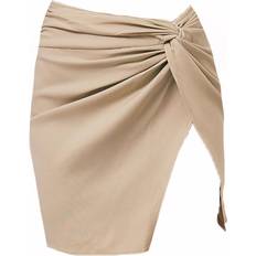 PrettyLittleThing Twist Front Split Leg Mini Skirt - Sage Green