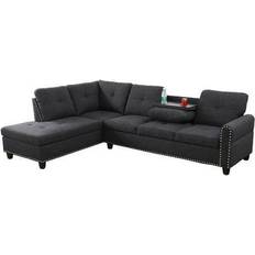 Fabric Sofas Beverly Fine Furniture Sectional Set with Drop Down 97.2" 4 Seater