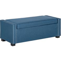 Storage ottoman bench Furniture Homcom Nailhead Trim Storage Bench