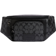 Coach Bum Bags Coach Track Belt Bag In Signature Canvas - Gunmetal/Charcoal/Black