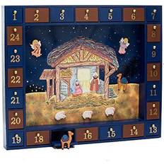 Advent Calendars Kurt Adler J3767 Wooden Nativity Calendar with 24 Magnetic Piece