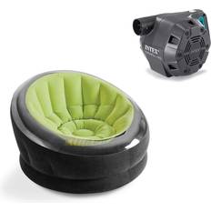Intex Empire Inflatable Lounge Chair, Lime Green 120V Electric Air Pump