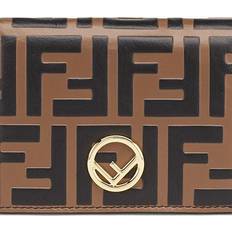 Fendi Wallets & Key Holders Fendi FF Leather Coin Purse - Brown