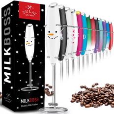 Zulay Kitchen Milk Frother With Stand Christmas Edition