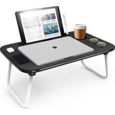 Laptop Stands Nestl Adjustable Laptop Bed Tray Table Portable Lap Desk with Foldable Legs Space Saving Lapdesk Small
