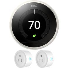 Nest thermostat Plumbing Nest Learning Thermostat 3rd Generation, White w/ 2 Pack Smart Plug