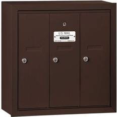 Bronze Surface-Mounted USPS Access Vertical Mailbox with 3