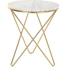 Dkd Home Decor Side 50 Golden Metal Small Table