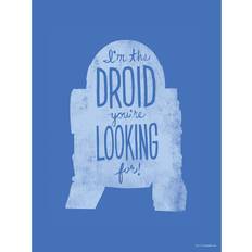 Komar Wandbild Star Wars Silhouette Quotes R2D2