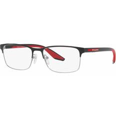 Men - Rectangular Glasses Prada Linea Rossa Man Black, Silver Black