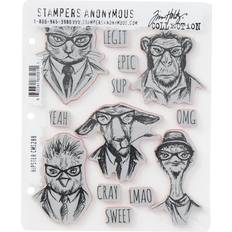 Tim Holtz Cling Stamps 7 X8.5 Hipster