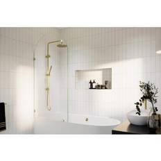 Bathtub Screens & Front Panels Warehouse Venus H Single Fixed Frameless Arched Tub Door