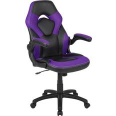 Purple Gaming Chairs Flash Furniture X10 Ergonomic LeatherSoft High-Back Racing Gaming Chair, Purple/Black