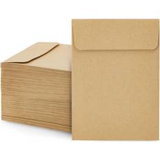 Envelopes & Mailing Supplies Juvale 100 Pack Small Seed Saving Envelopes Bulk 3x4 Empty Paper Packets with Adhesive for Coins Stamps Brown
