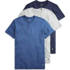 T-shirts & Tank Tops Polo Ralph Lauren Men's Slim Fit Wicking Crew Undershirts 3-pack - Andover Heather/Cruise Navy/Bali Blue/White/Cruise Navy/White