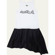 Rayon Dresses Children's Clothing MM6 Maison Margiela Kids Asymmetric Dress - Black/White