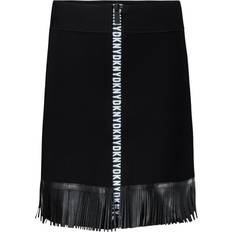 Reißverschluss Röcke DKNY Girl's Fringed Zip Up Milano Skirt - Black