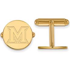 Damen Manschettenknöpfe LogoArt Miami University RedHawks Gold-Plated Cuff Links