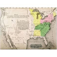 Interior Details Trademark Fine Art 'Map of the United States 1803' Canvas - 14" Wall Decor